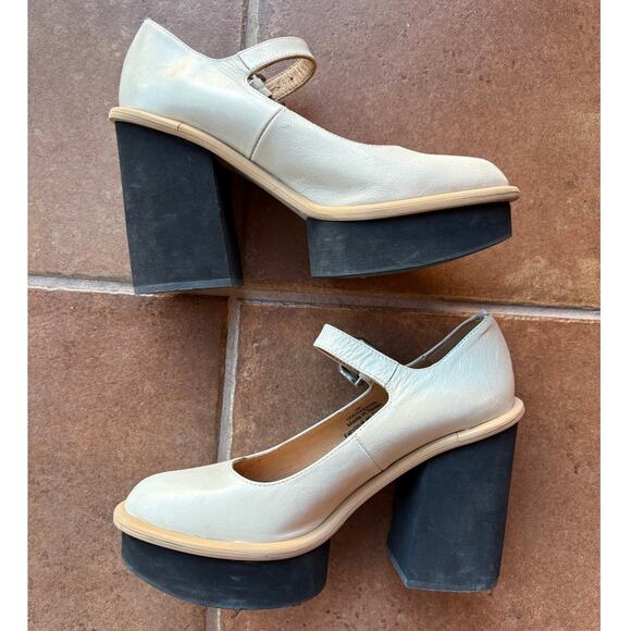 Free People Maggie Platform Mary Janes w Flaw - Missing Hardware - size 38/7.5 - Picture 5 of 15
